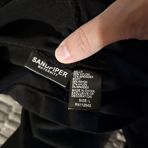 LOVELY Sandpiper Maternity Black Pants; Size Large - Picture 3 of 3
